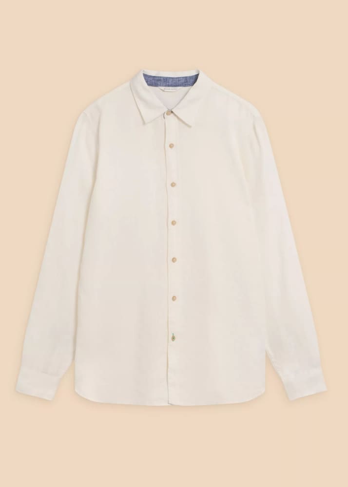 White Stuff - Pembroke LS Linen Shirt - S / Brilliant - top