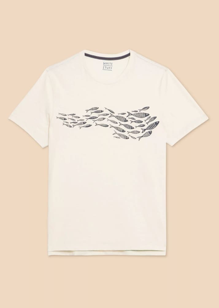 White Stuff - Shoal Fish Graphic Tee in Print S / tshirt