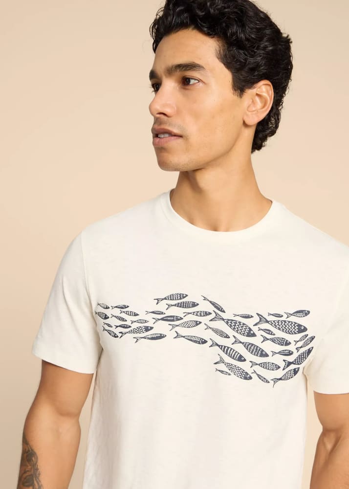 White Stuff - Shoal Fish Graphic Tee in Print tshirt