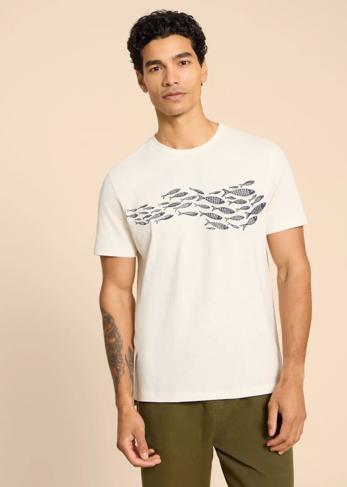 White Stuff - Shoal Fish Graphic Tee in Print tshirt