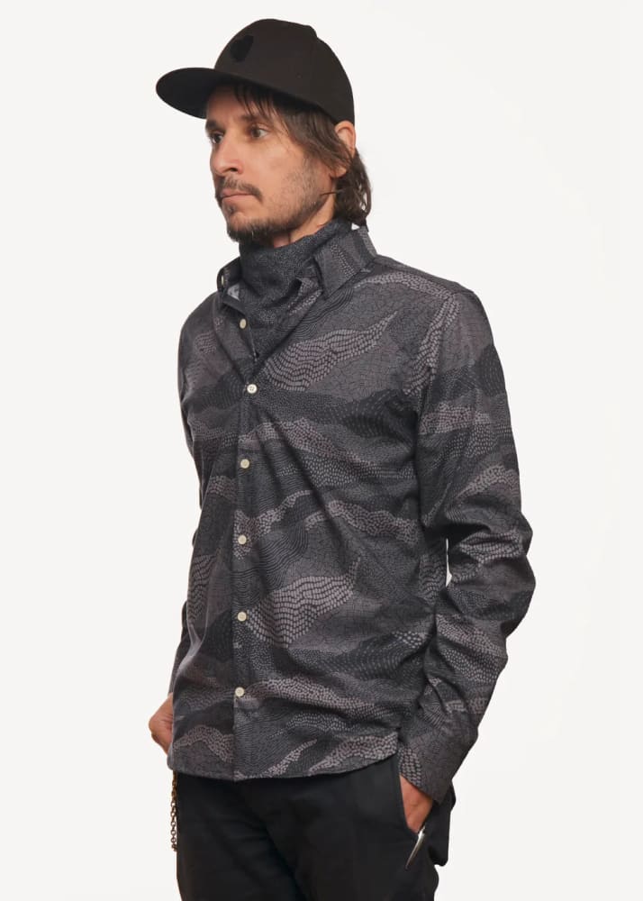 18 Waits- Dylan Button Up in Midnight Mountain Range - top