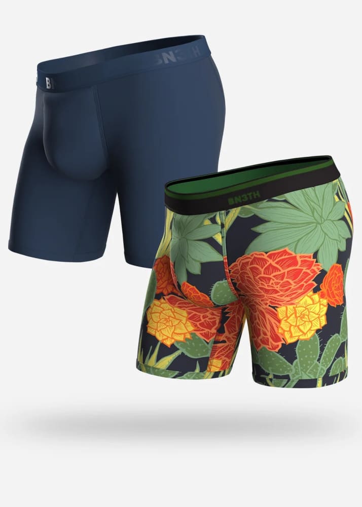 BN3TH - Classic Boxer Brief 2 Pack Navy and Desert Bloom -