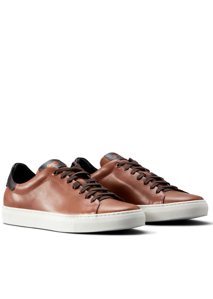 Good Man Brand- Legend London Top Sneaker in Dark Vachetta -