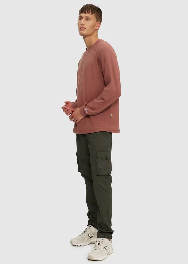 Kuwalla- Washed Waffle Crew - top