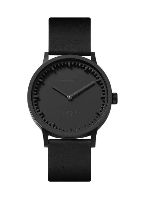 Leff Amsterdam - Tube Watch T40 - BLACK LEATHER - Watches