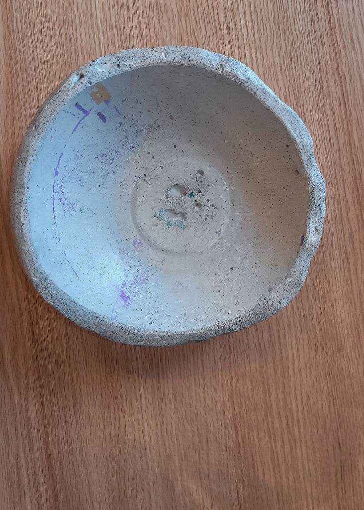 LIEZL- Small Imperfect Concrete Bowl - Purple Wash - home &