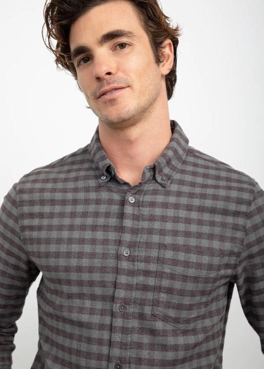 Rails- Reid Button Down in Lava Sage - top